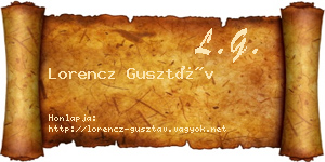 Lorencz Gusztáv névjegykártya