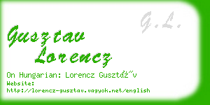 gusztav lorencz business card